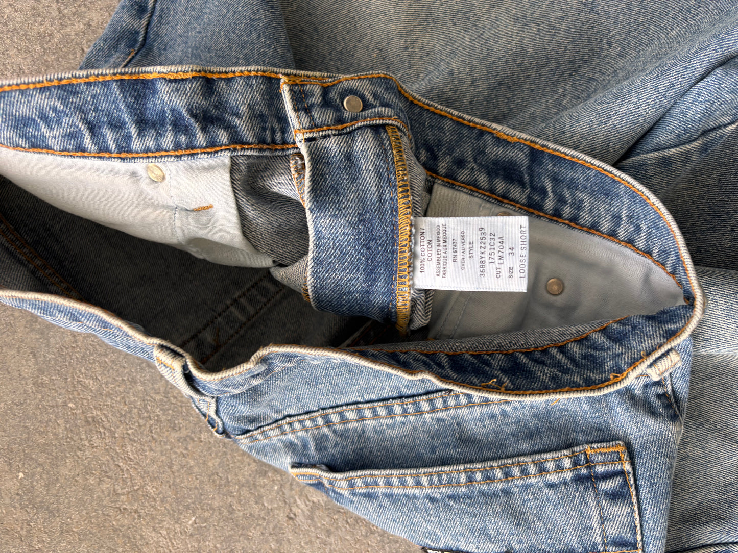 90s Polo Sport RL Light Wash Loose denim short - Sz 34