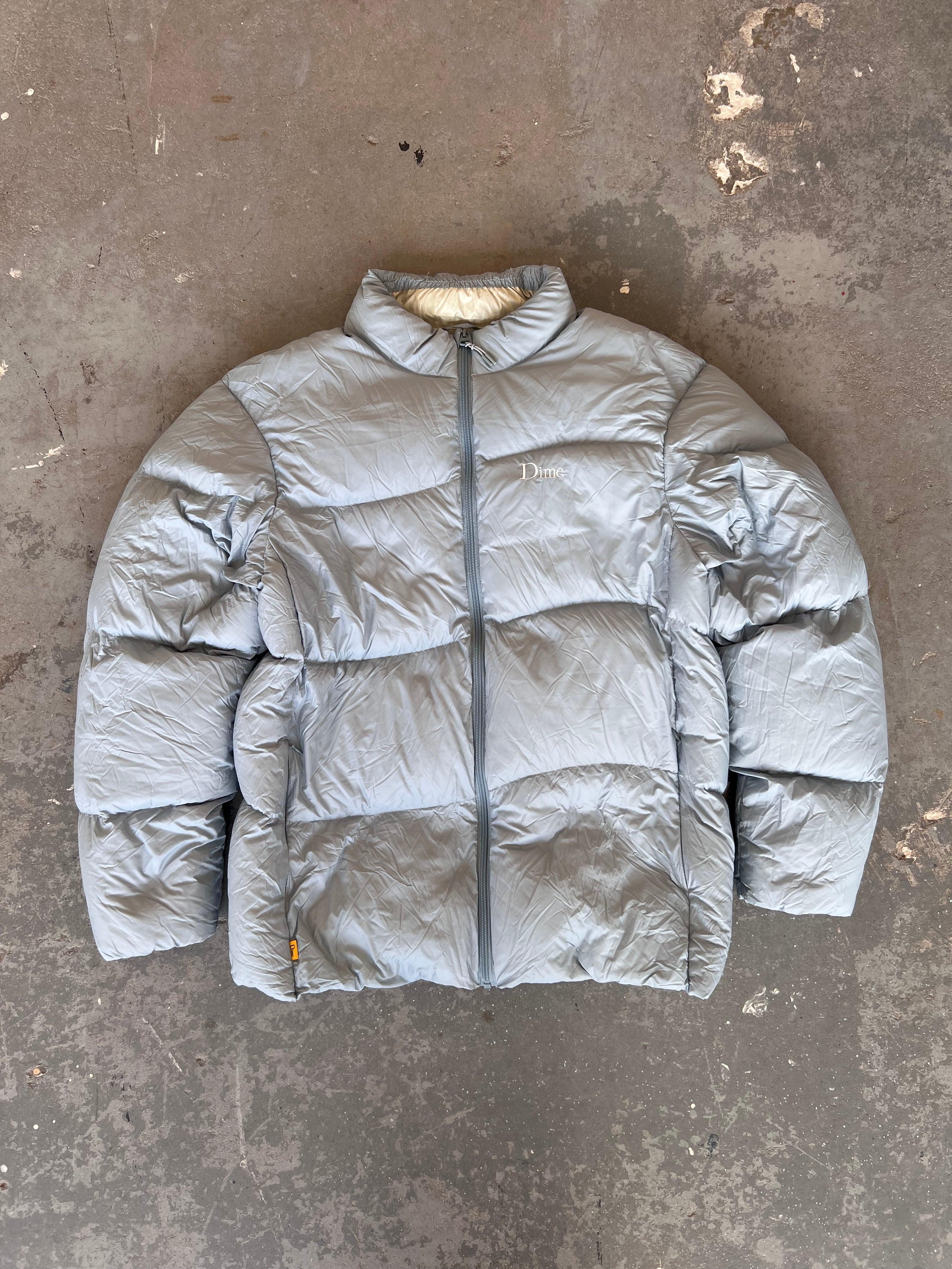 Dime MTL logo Baby blue Puffer Jacket - Sz XL