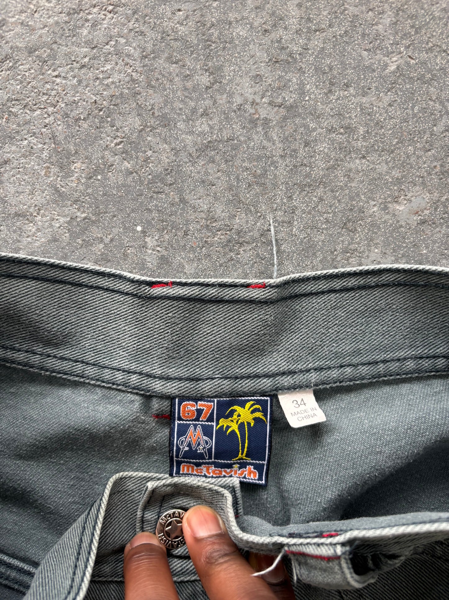 Mctavish Utility green denim short - Sz 34