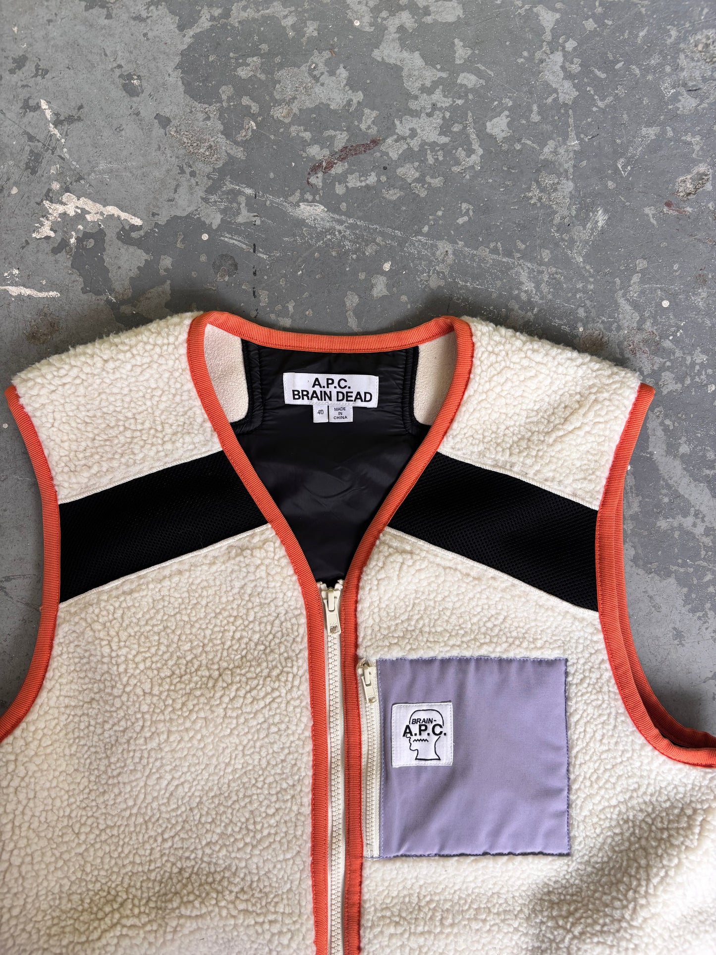 A.P.C./Braindead Sherpa Vest - Sz M