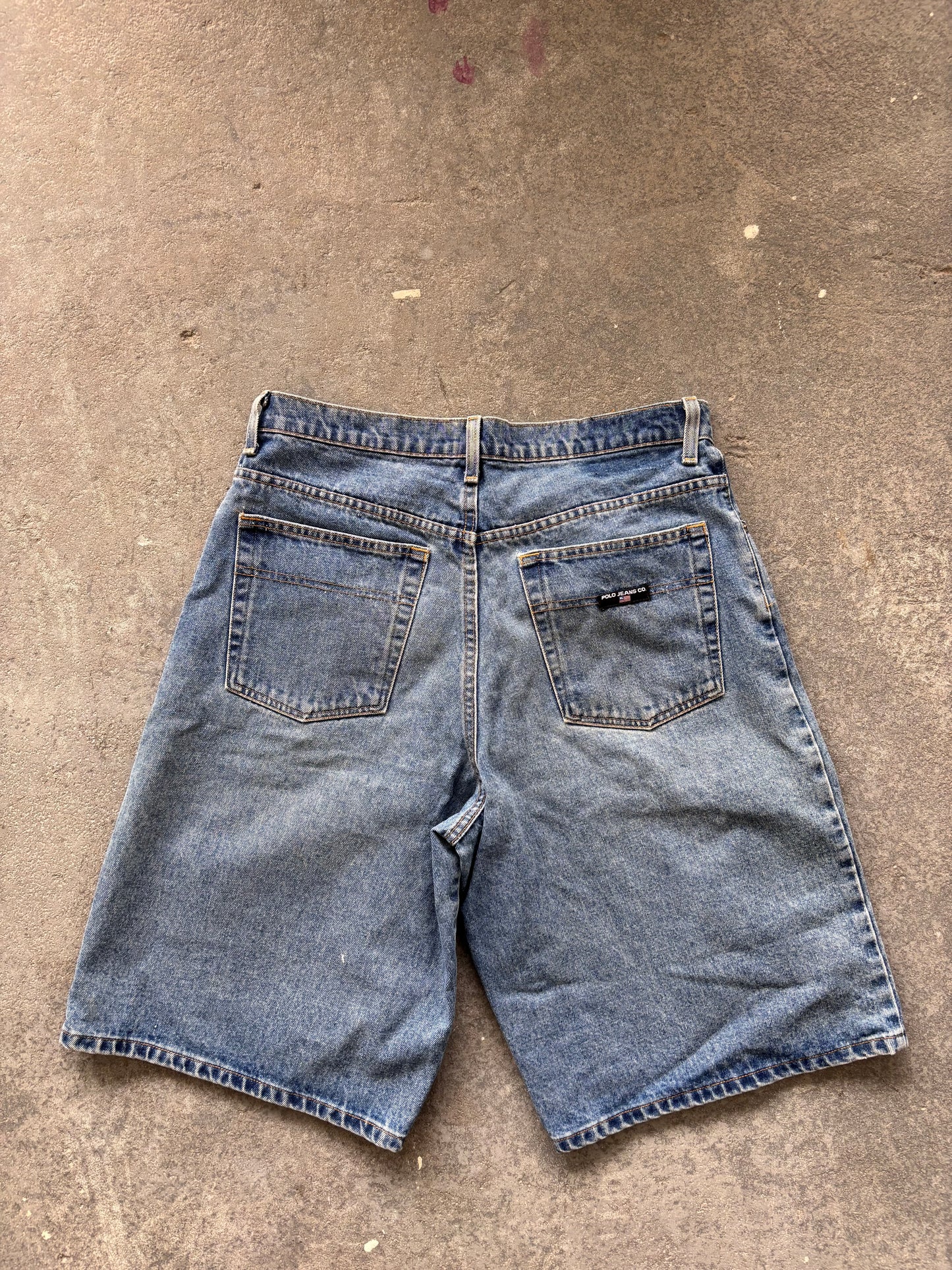 90s Polo Sport RL Light Wash Loose denim short - Sz 34