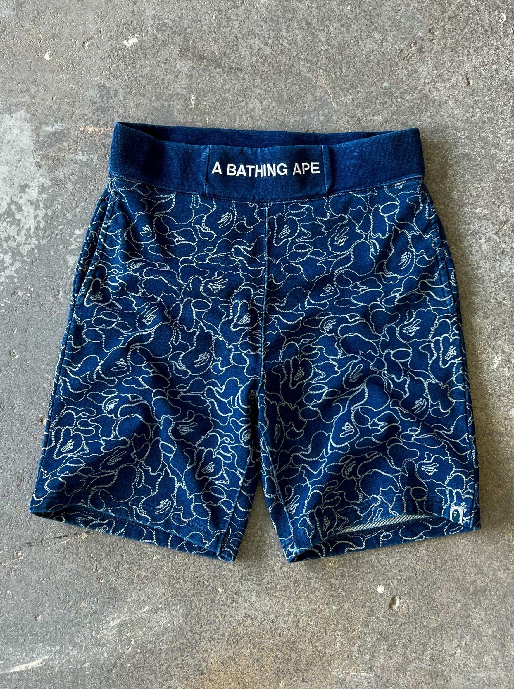 Bape Stitch print Ape Head camo Sweat-short - Sz M