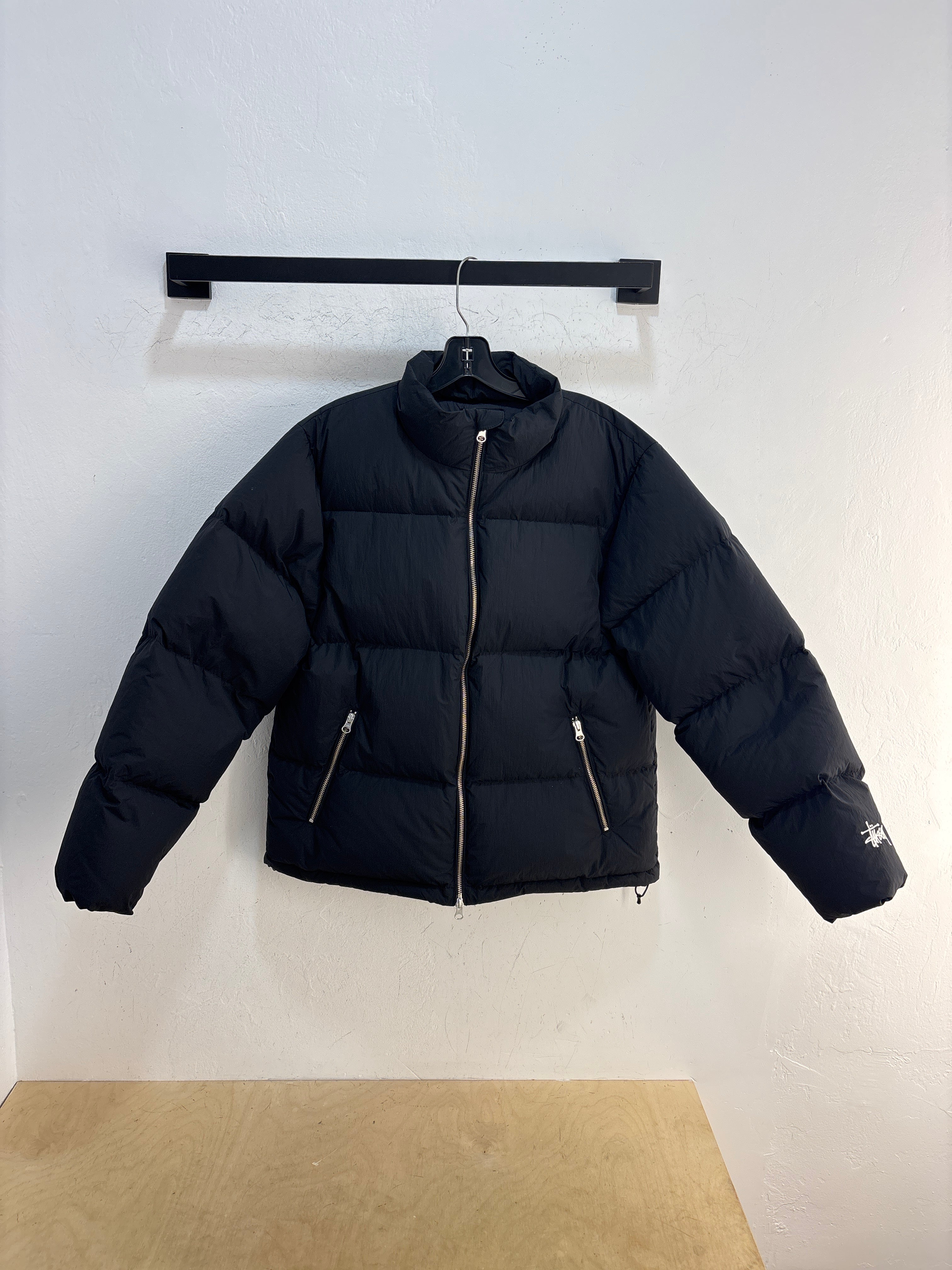 NEW Stussy Black Puffer Jacket - Size S
