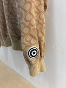 Bape Tan Velour Shark Hoodie - Size M