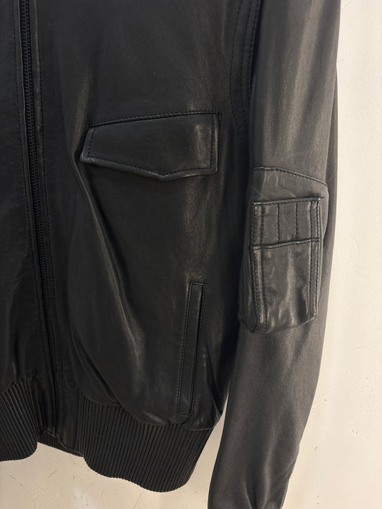 NVSL Tailors Bomber Leather Jacket - Fit S/M