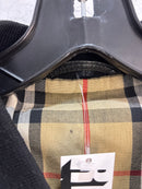 90s Burberry Leather Bomber Jacket L