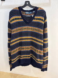 Polo RL Linen/Cashmere/V-neck Sweater - Size L
