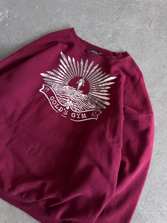 Y2K Gold Gym 654 crewneck - Sz L