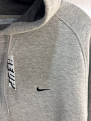 Y2k Nike Swoosh Grey Hoodie - Size L (Light Marks)