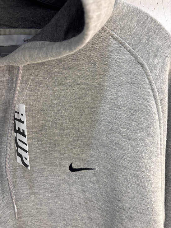 Y2k Nike Swoosh Grey Hoodie - Size L (Light Marks)