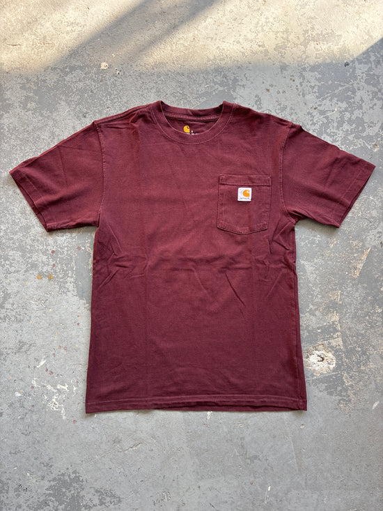 Carhartt Burgundy pocket tee - Sz S