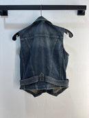 Y2K Belly Barlay Denim Vest - Size S