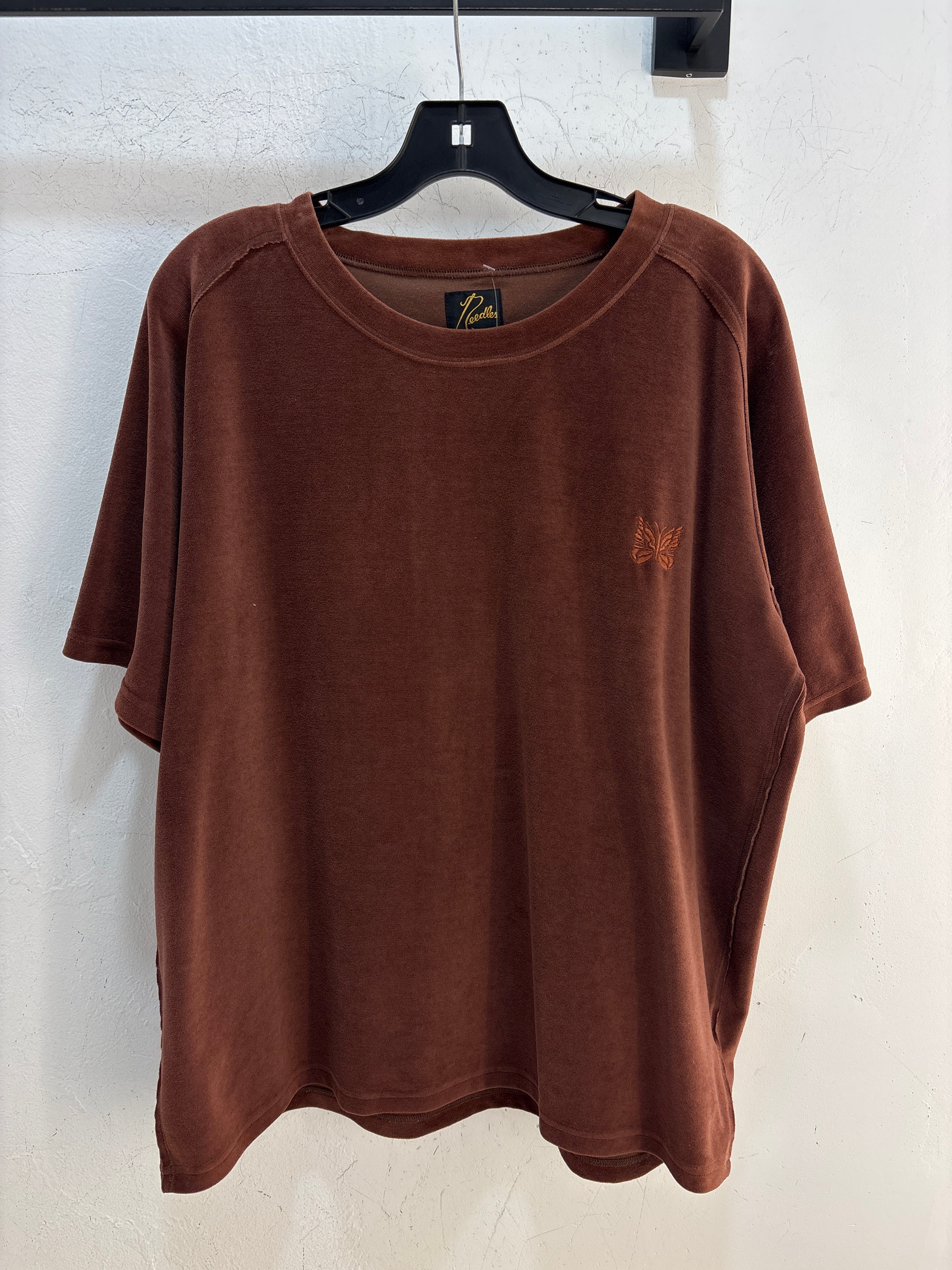 Needles Velour Brun T-Shirt- Size L