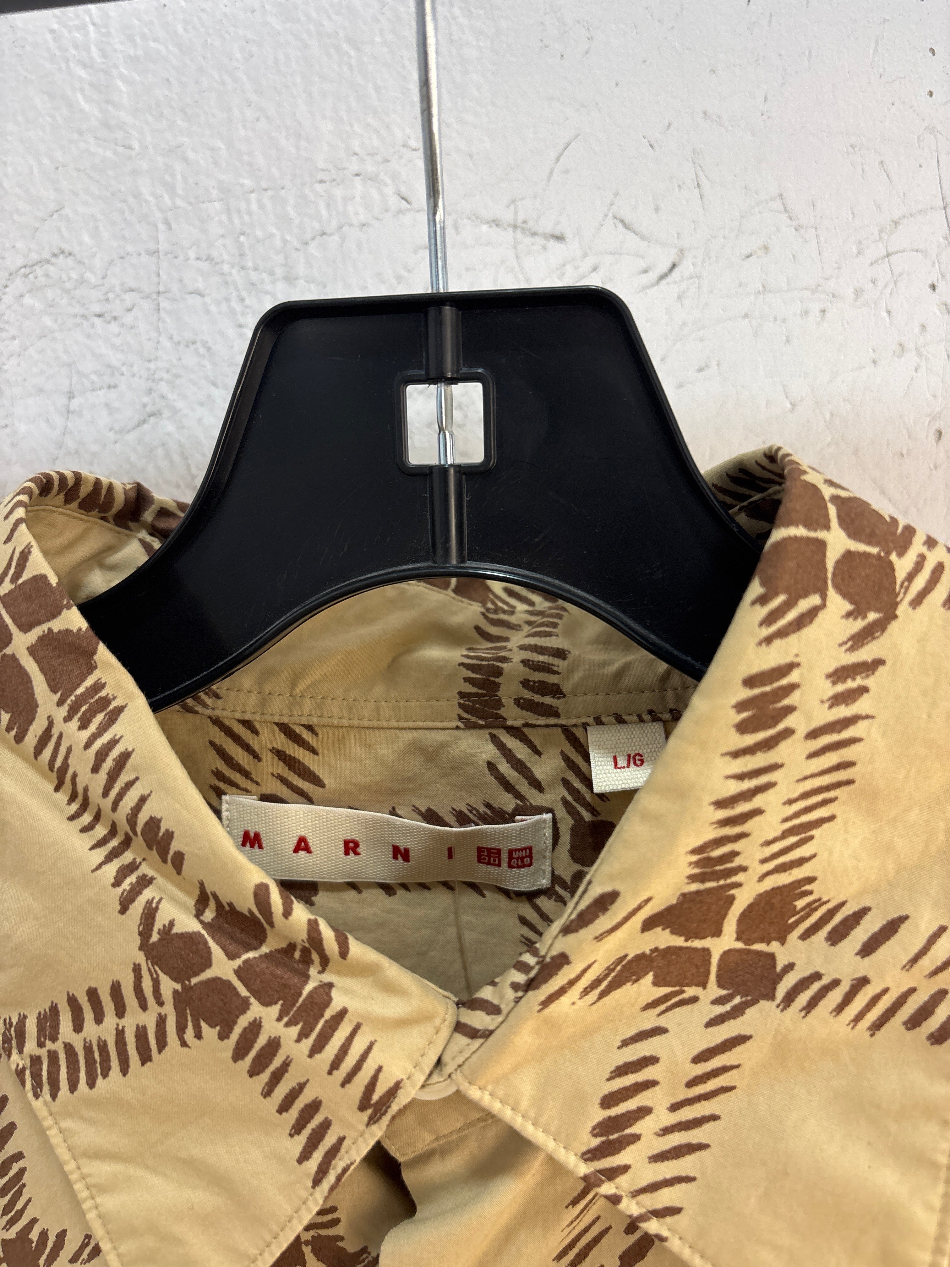 MARNI X Uniqlo Tan Plaid Button Up - Size L