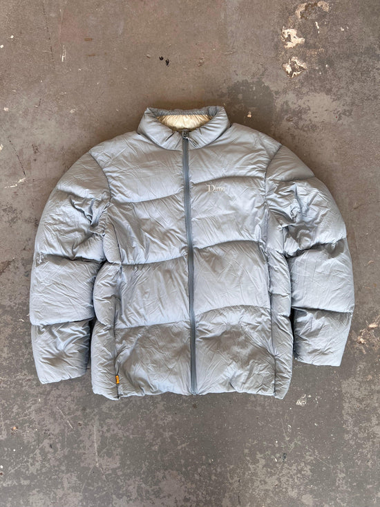 Dime MTL logo Baby blue Puffer Jacket  - Sz XL