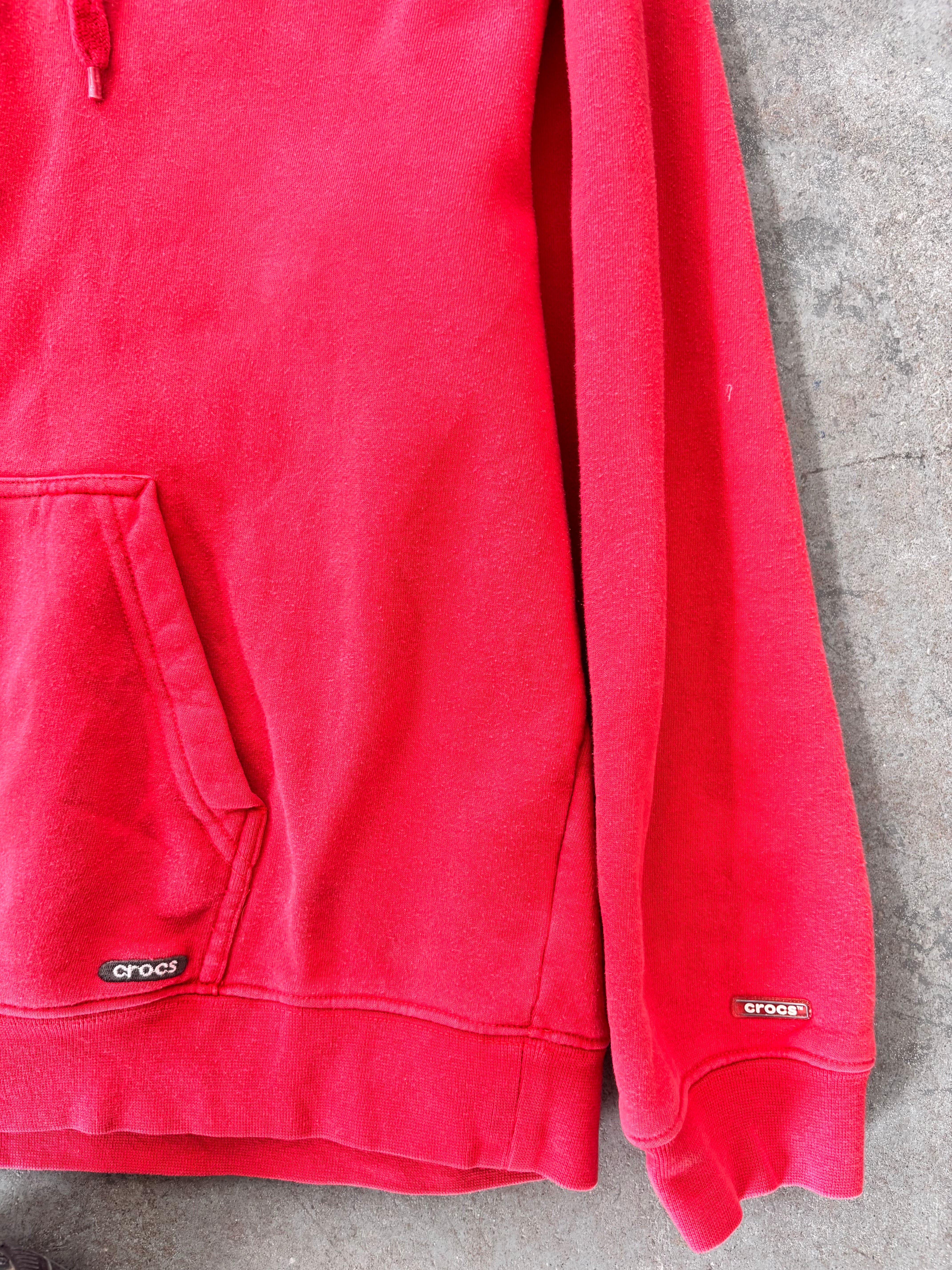 Y2K Crocs Red hoodie - Sz L