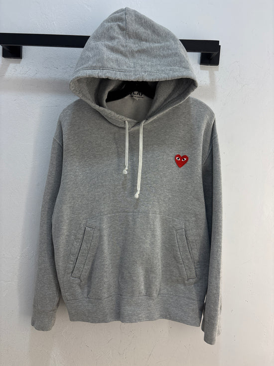CDG Play logo Grey hoodie - Size L