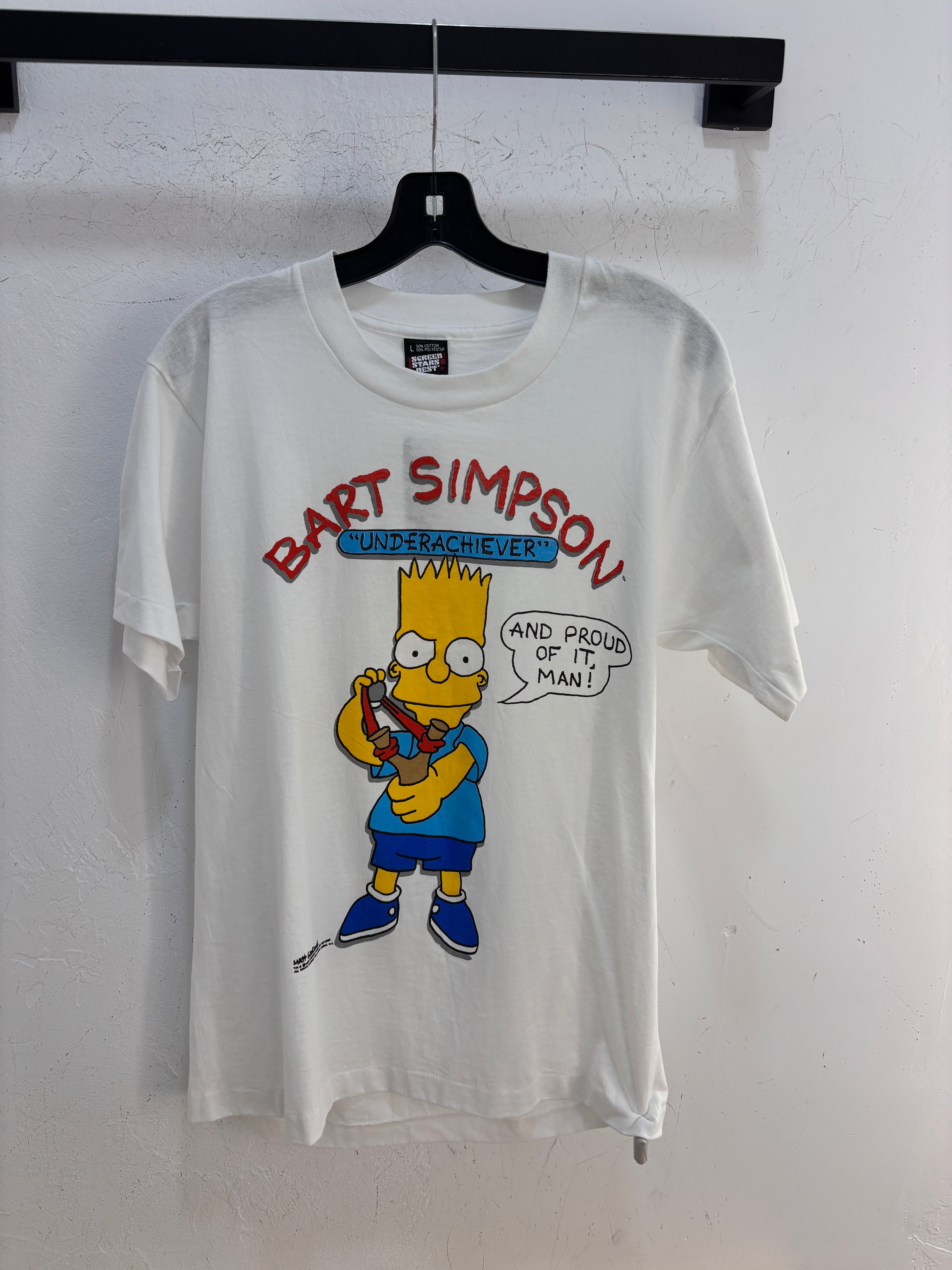 90s Bart Simpson Underachiever tee - Size L