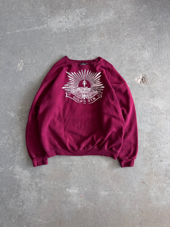 Y2K Gold Gym 654 crewneck - Sz L