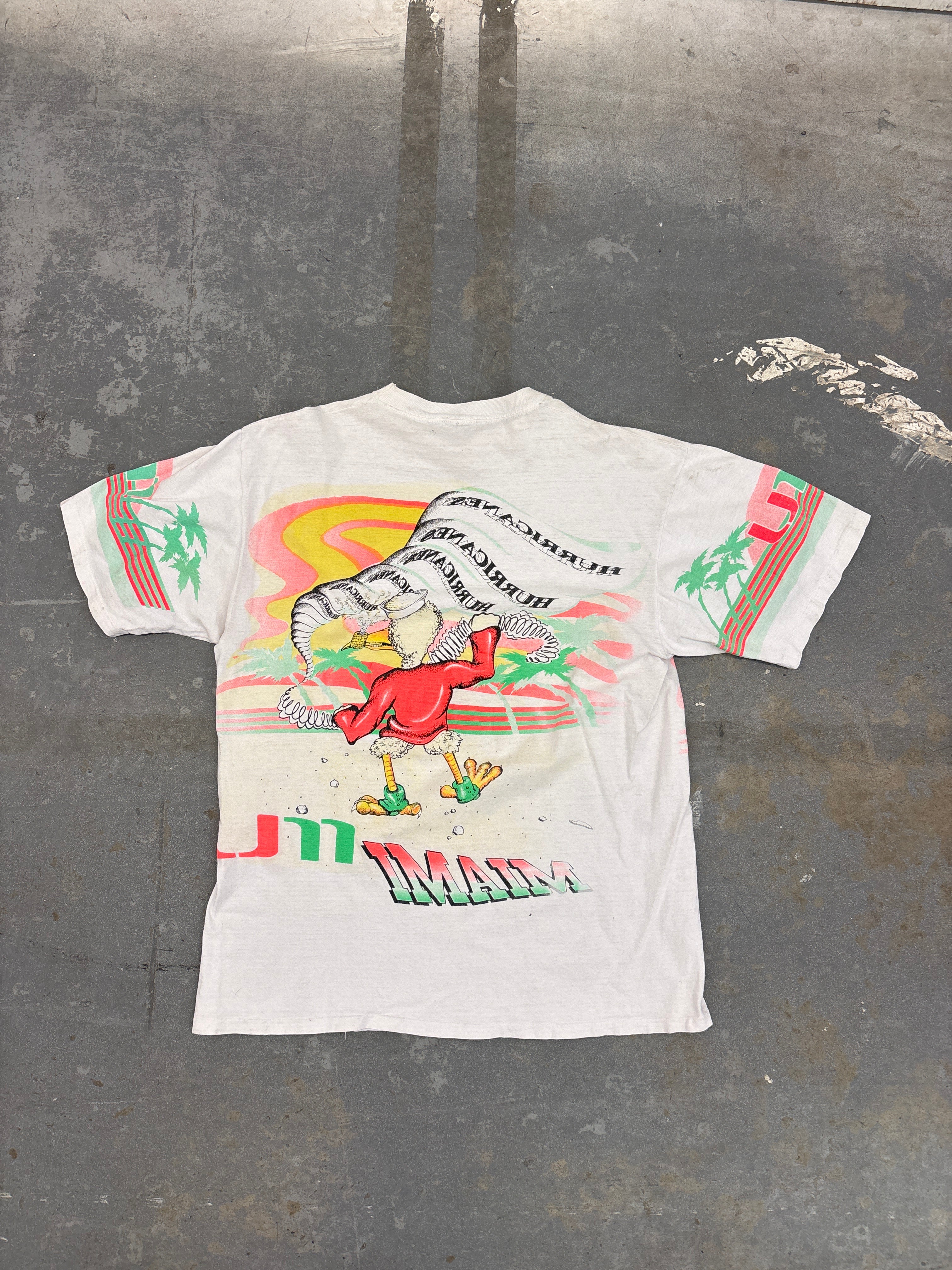90s Hurricanes Miami tee - Sz XL