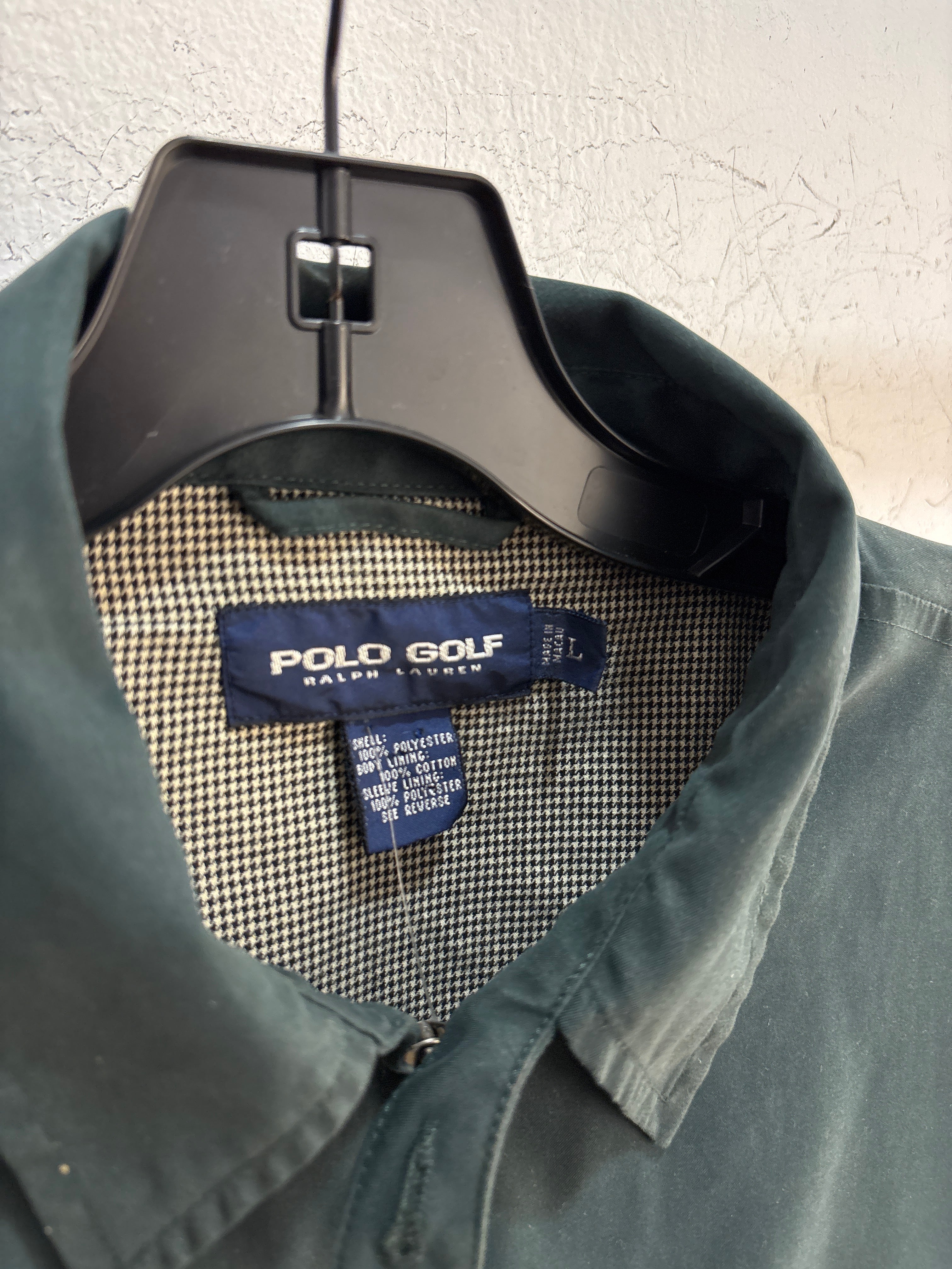 90s Polo Golf Green Harrington - Size L