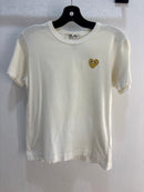 CDG Play Gold Heart T-Shirt - Size L women’s