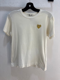 CDG Play Gold Heart T-Shirt - Size L women’s