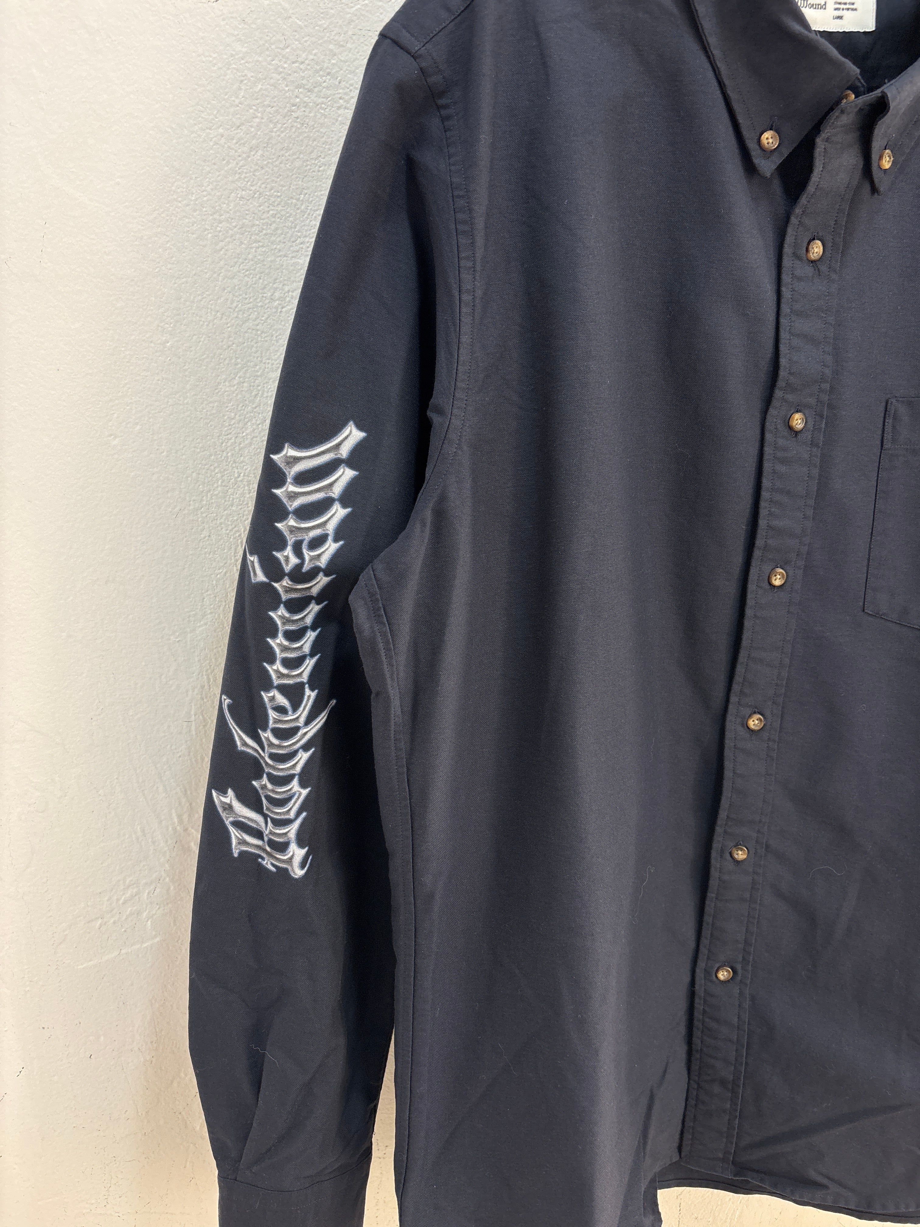 JJJJound Bohemian Navy Button Up - Size L