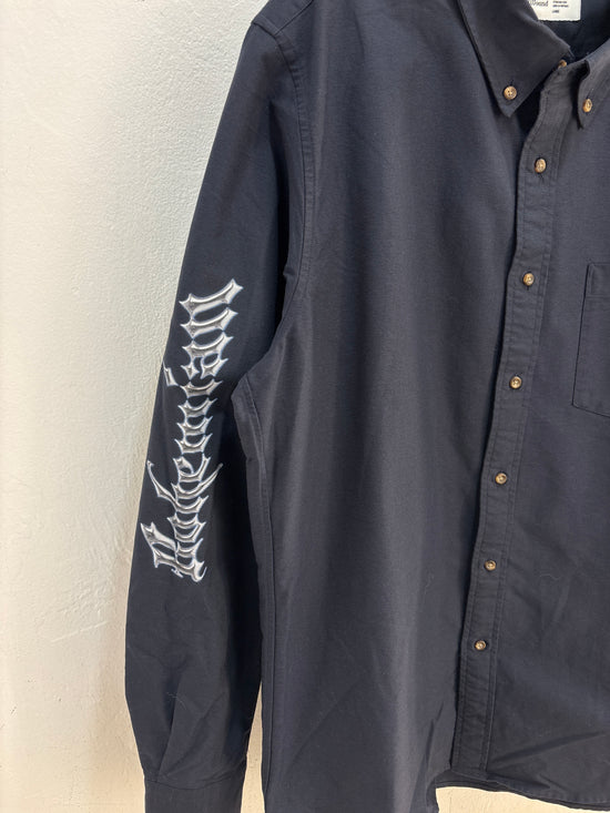 JJJJound Bohemian Navy Button Up - Size L