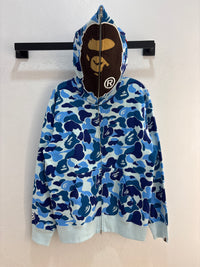 NEW BAPE ABC 2nd Camo Ape blue full zip -Size L