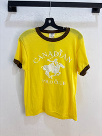 T-shirt à col rond du Canadian Polo Club des années 90, taille XL