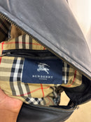 90s Burberry Leather Bomber Jacket L