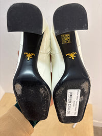 Prada white Vernice Heels - Size 38 euro