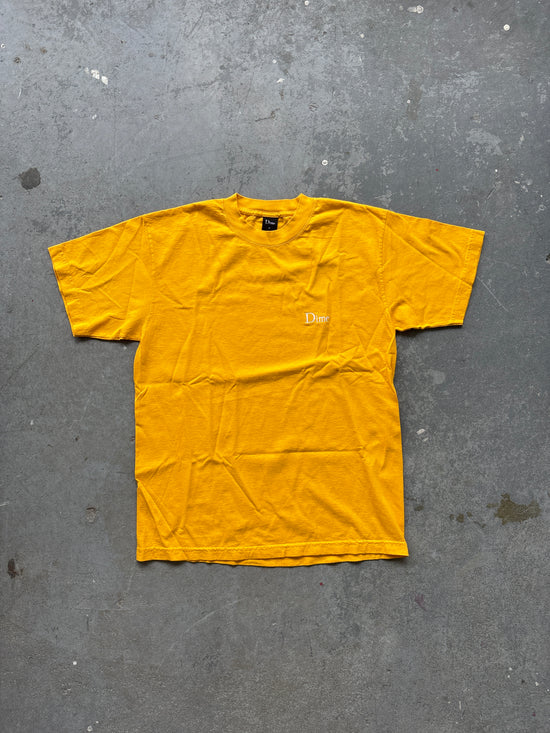 Dime yellow basic logo tee - Sz M