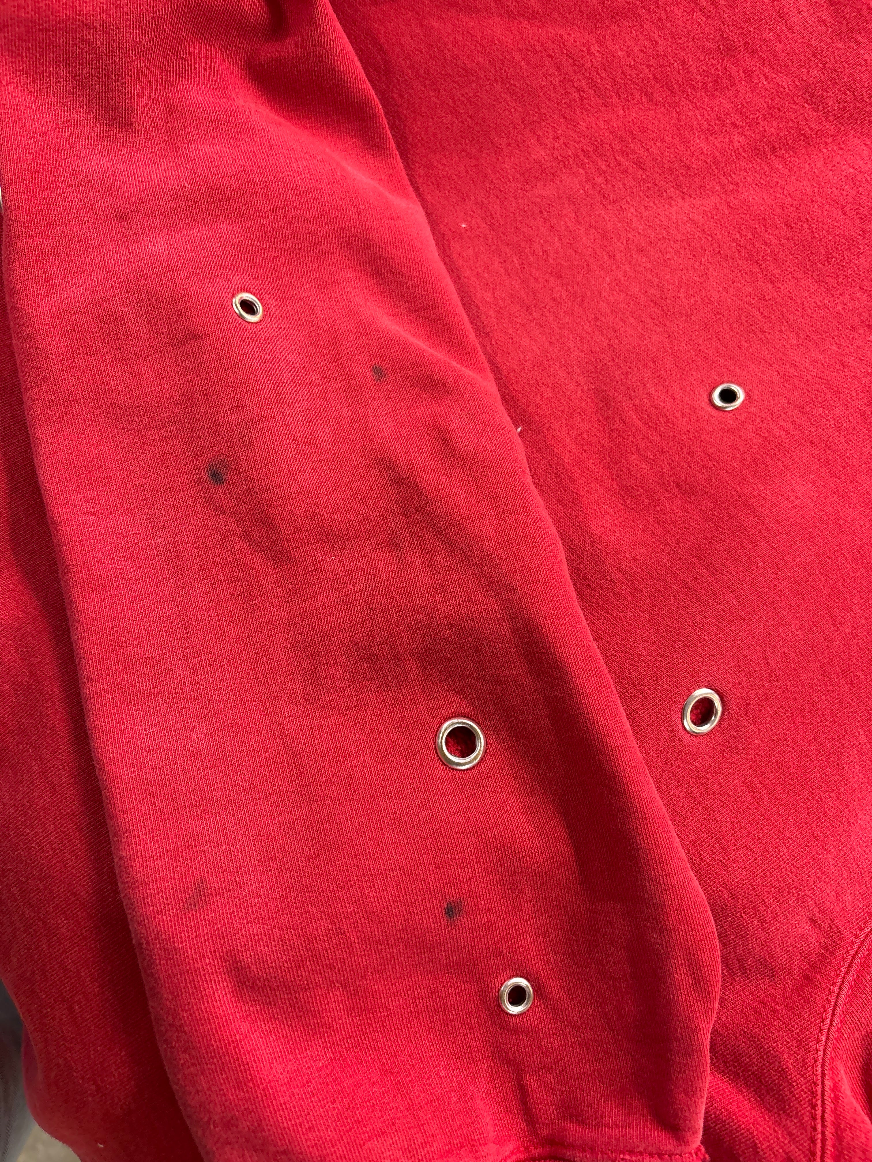 Supreme Red Ring Hoodie - Size M (Stained)