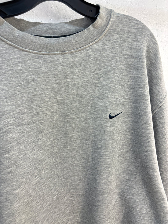 Y2k Nike Swoosh Grey Crewneck - Size XL