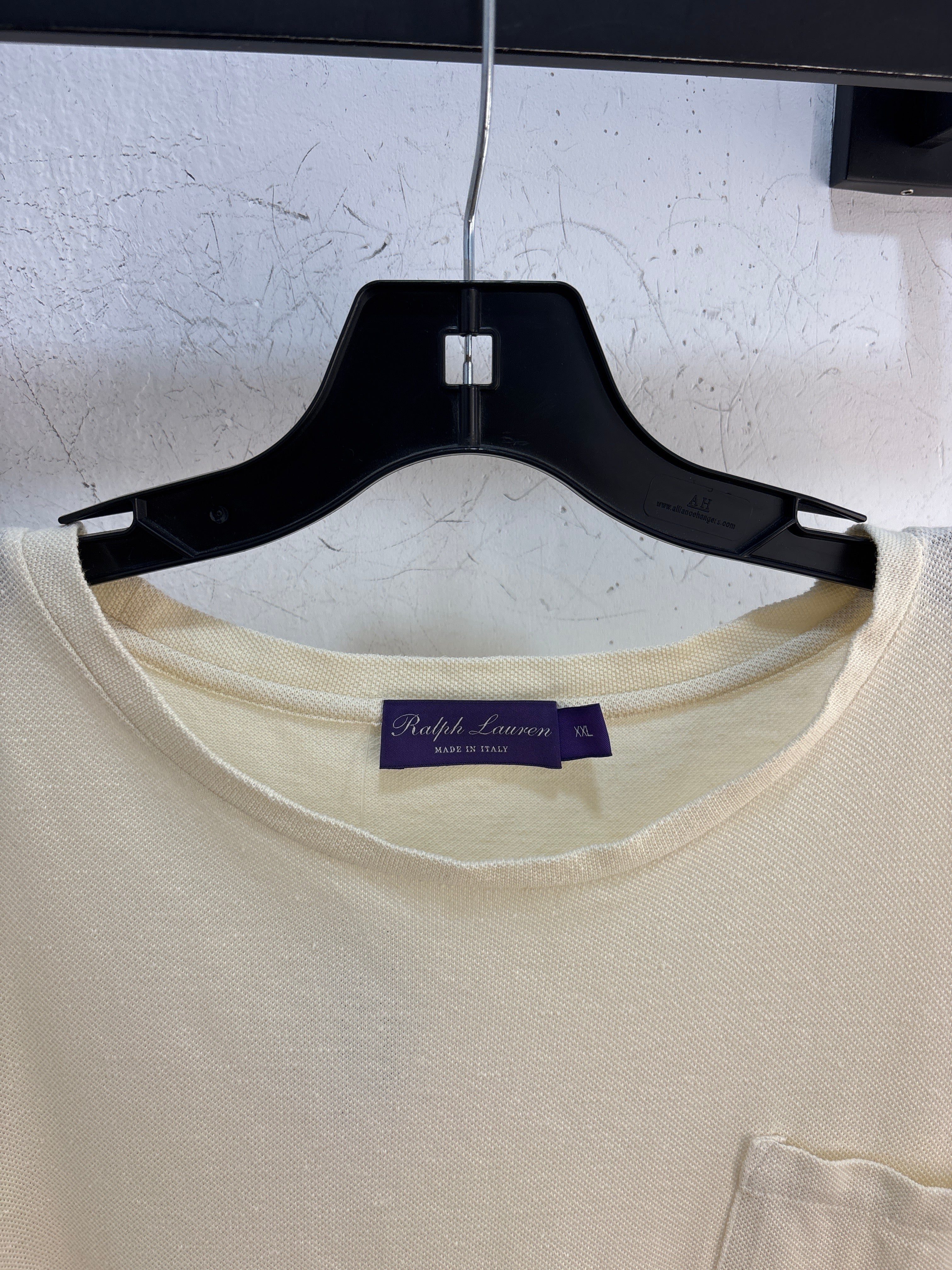 Polo RL Purple Label Linen Pocket T-Shirt - Size XXL
