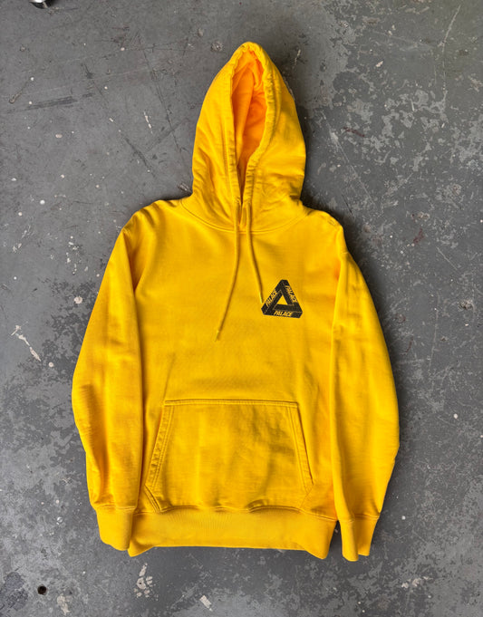 Palace Yellow logo hoodie - Sz M