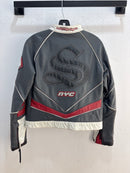 Y2k Schott Grey/Red Biker Jacket - Fit M women