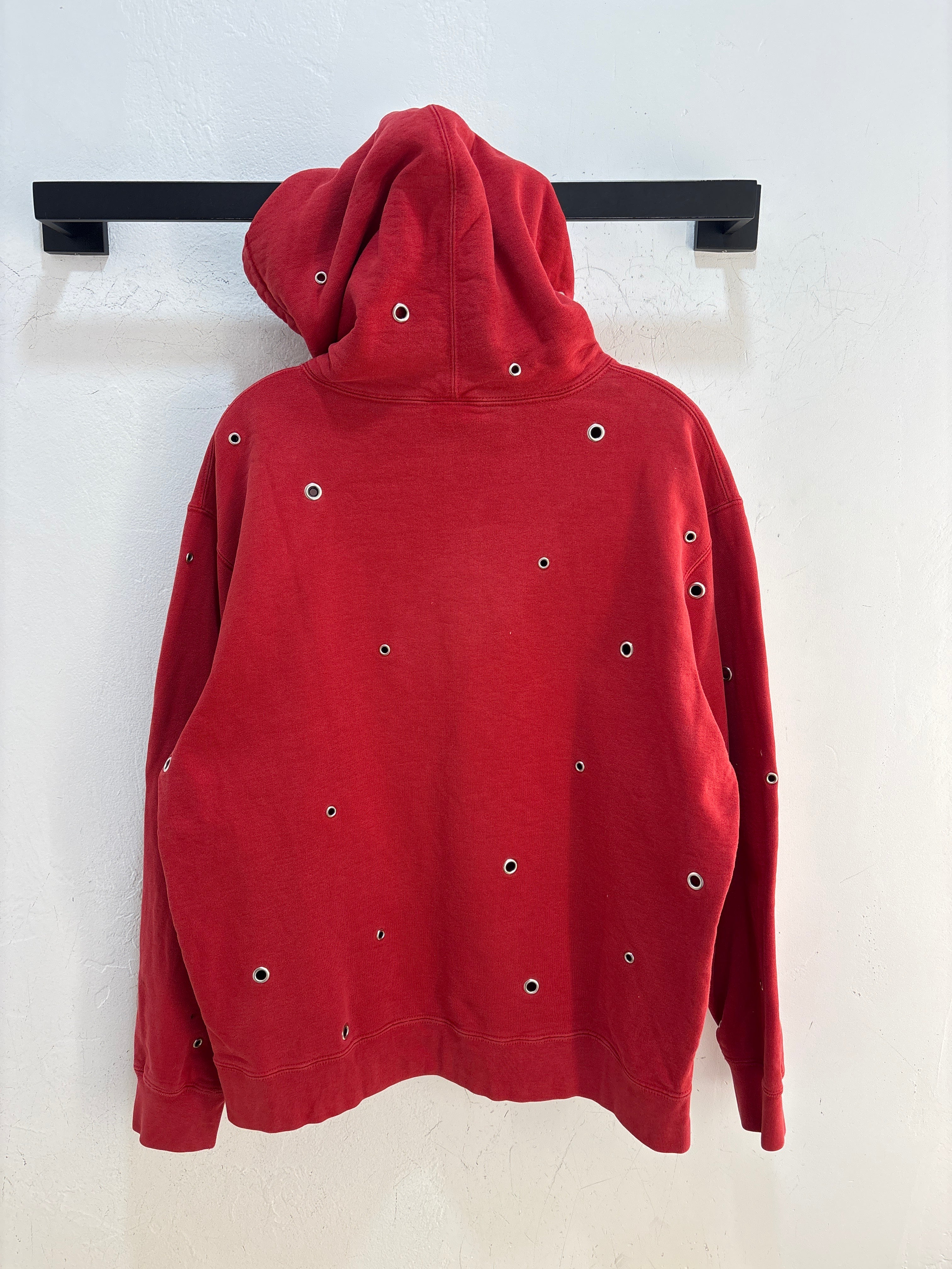 Supreme Red Ring Hoodie - Size M (Stained)