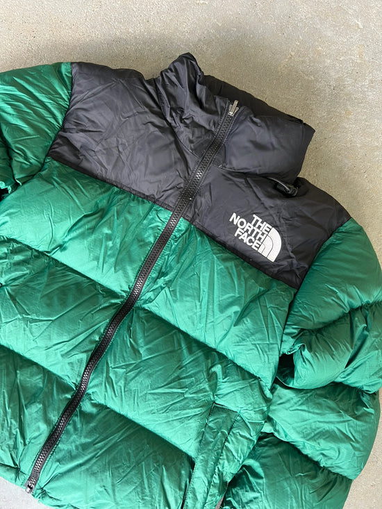 The North Face 1996 Green/Black Nuptse Puffer Jacket - Size S(W)