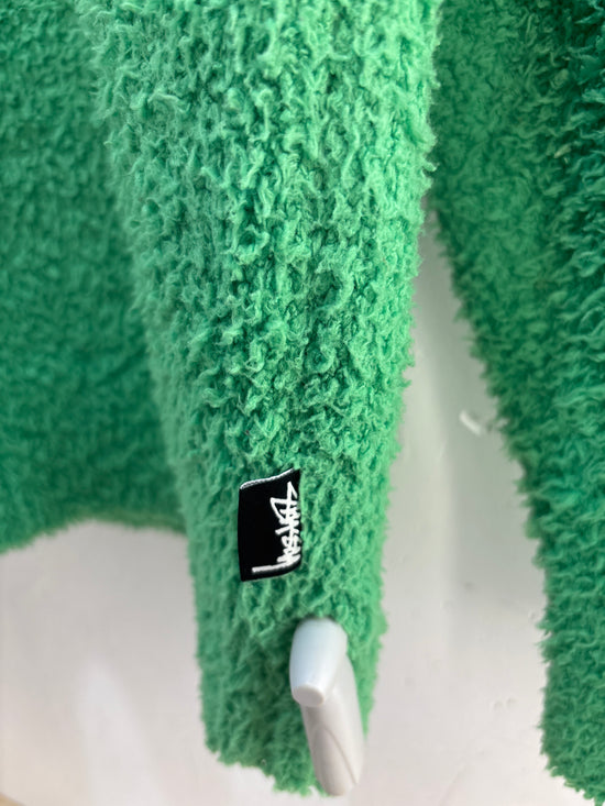 Stussy Green Fuzzy Sweater - Size M