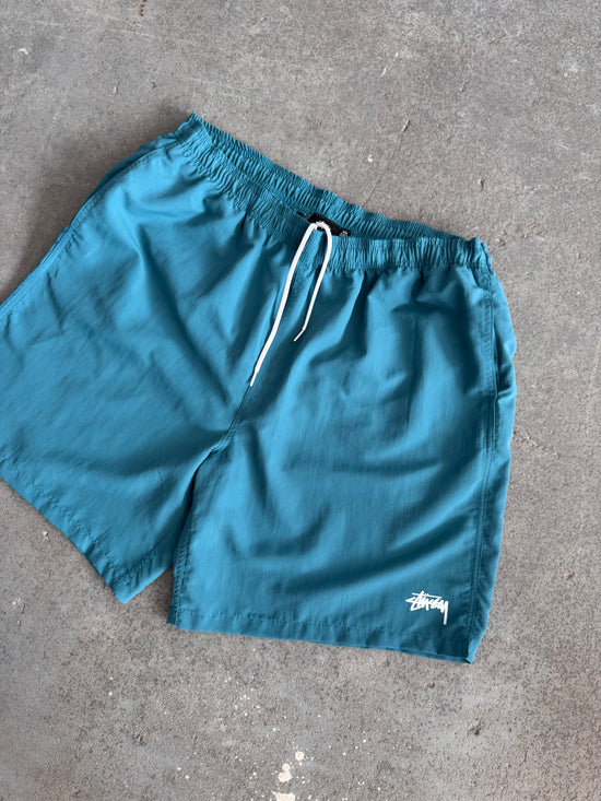 Stussy Teal logo trunk - Sz XXL