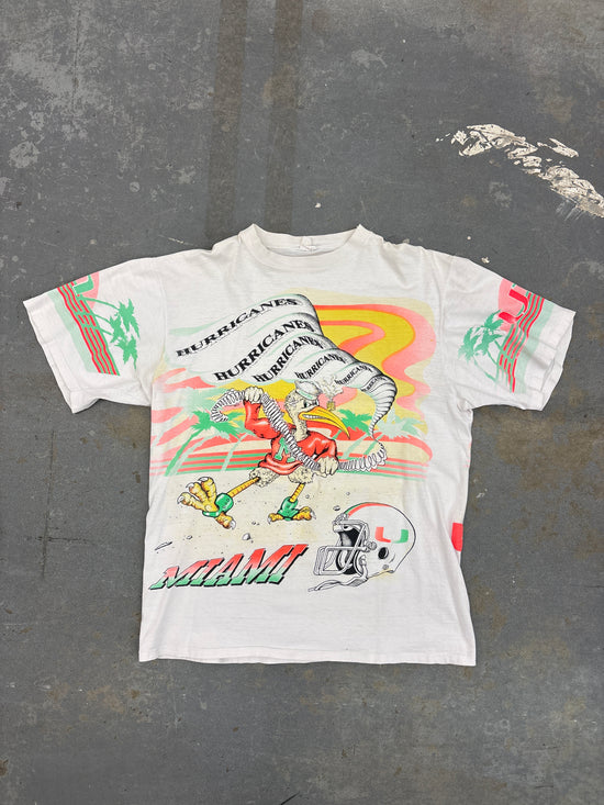 90s Hurricanes Miami tee - Sz XL