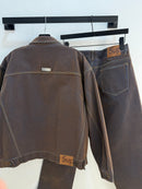 Supreme Brown Velour Set - Size L/32 US