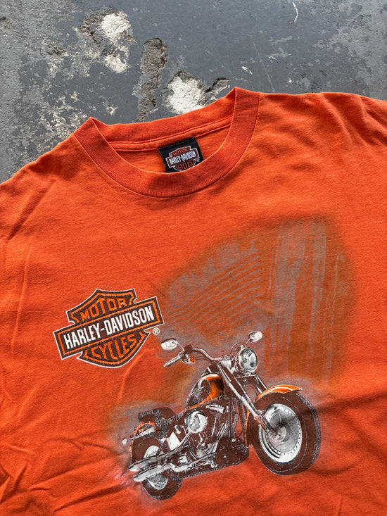 Harley Davidson Logo and Chopper tee - sz S