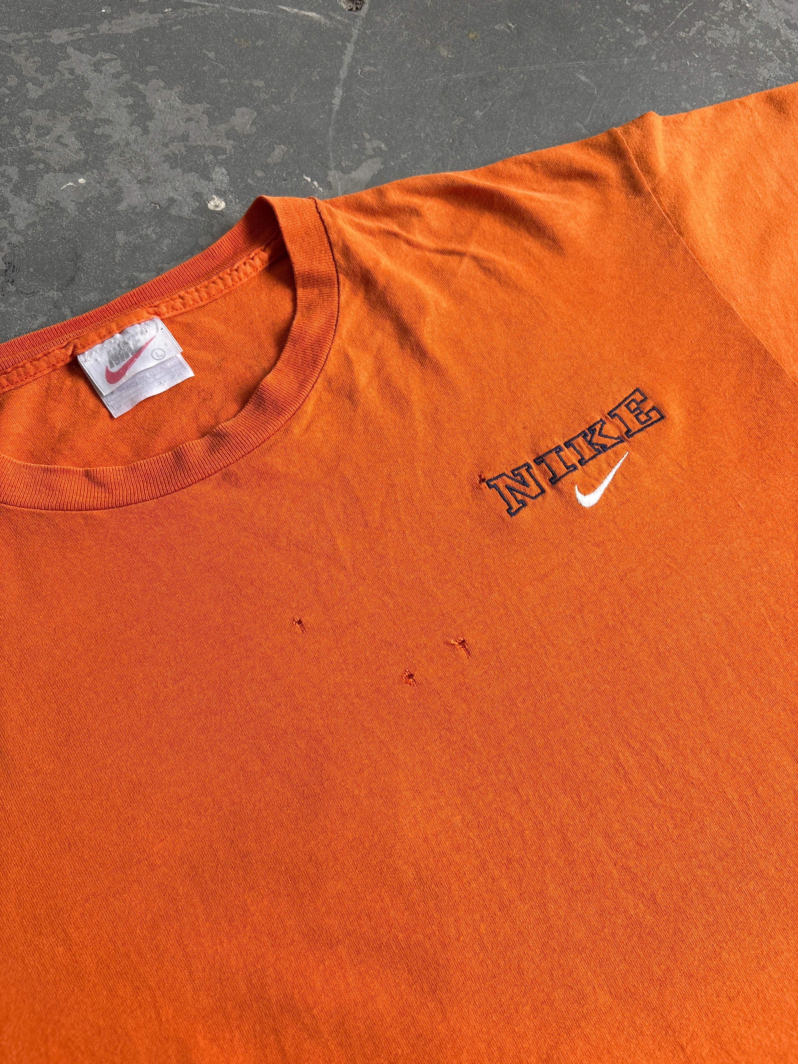 Nike orange logo tee - Sz L
