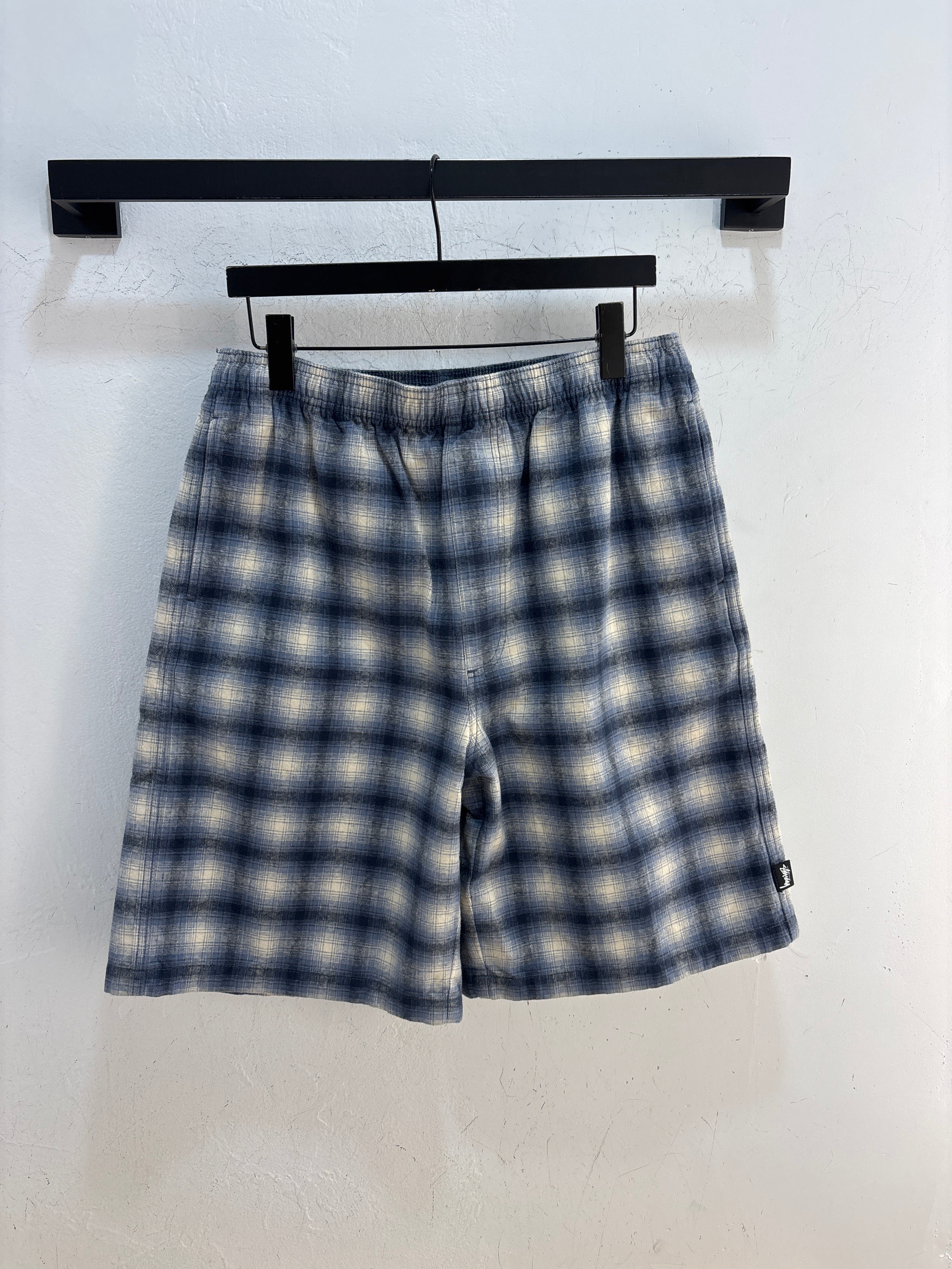 NEW Stussy Blue Plaid Shorts- Size M