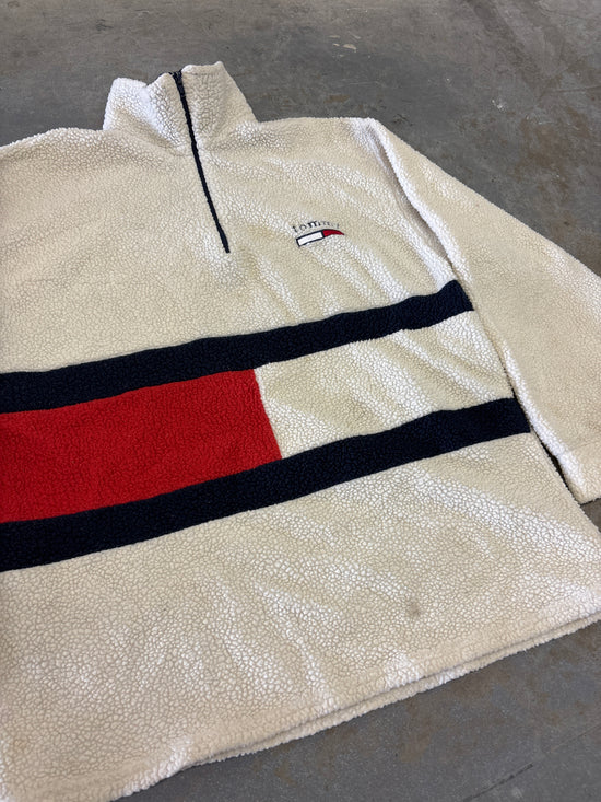 90s Tommy Quarter zip - Sz L