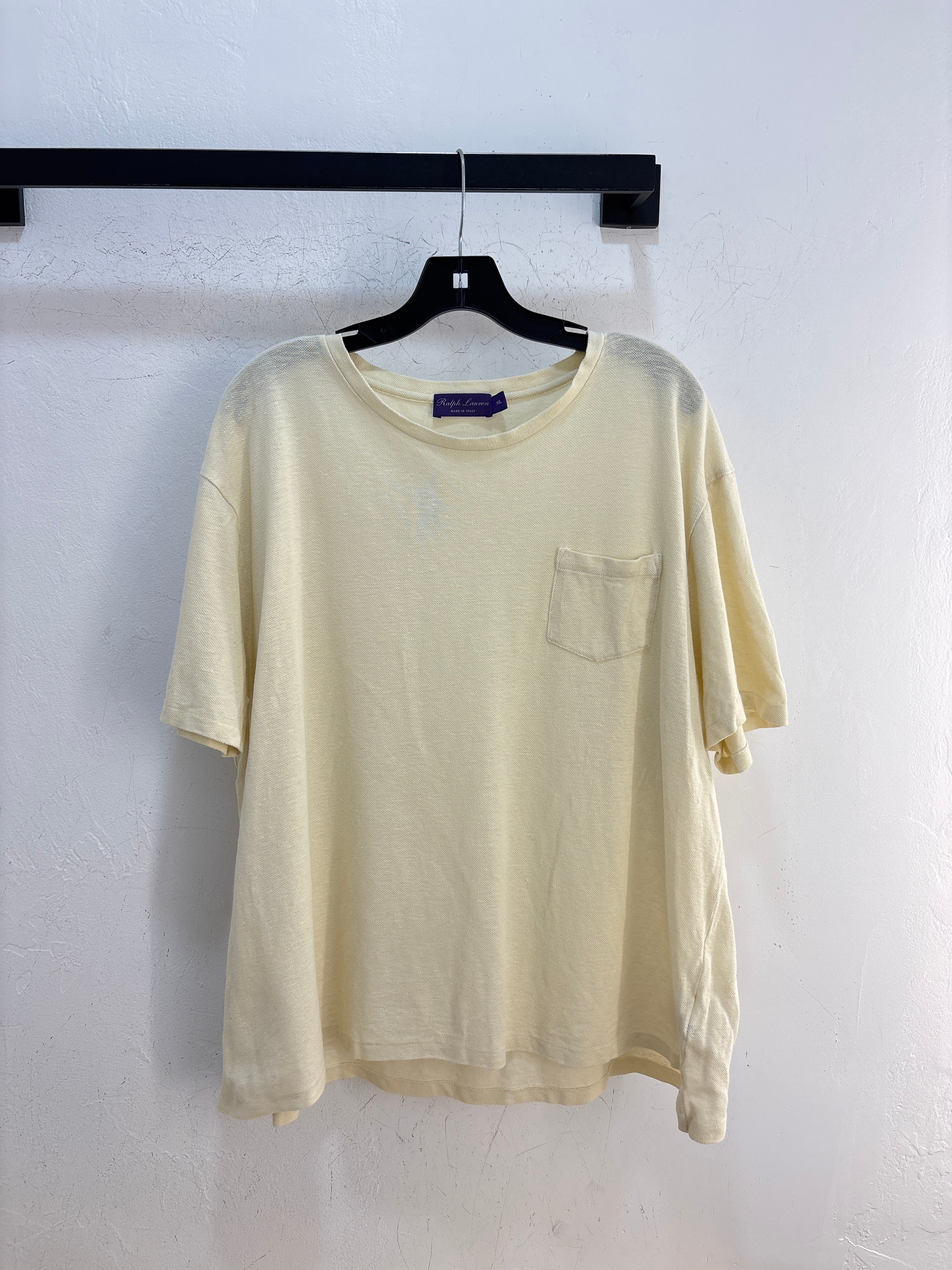 Polo RL Purple Label Linen Pocket T-Shirt - Size XXL